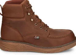 Justin Boots Rush 6" Waterproof Nano Comp Toe Brown Sale