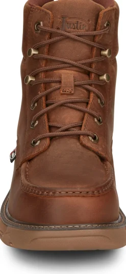 Justin Boots Rush 6" Waterproof Nano Comp Toe Brown Sale