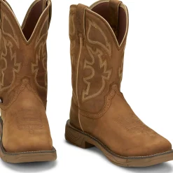 Justin Boots Rush 11" Waterproof Steel Toe Saddle Best