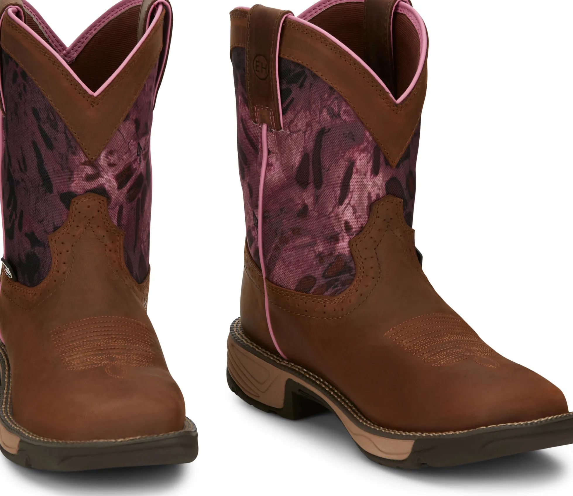Justin Boots Rush 8" Waterproof Work Boot Harvest Brown Sale