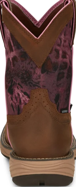 Justin Boots Rush 8" Waterproof Work Boot Harvest Brown Sale