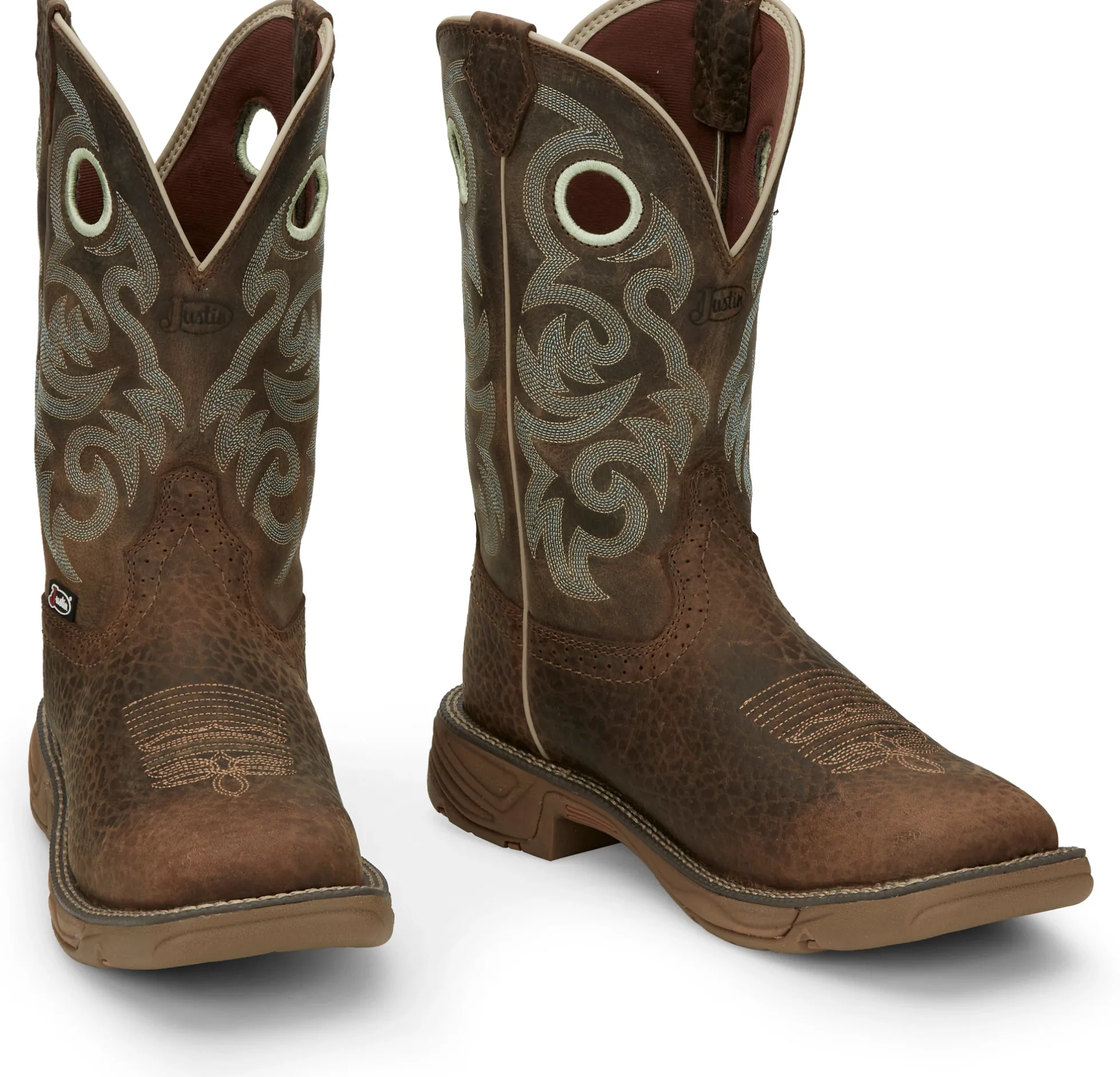 Justin Boots Rush 11" Western Work Mocha Brown