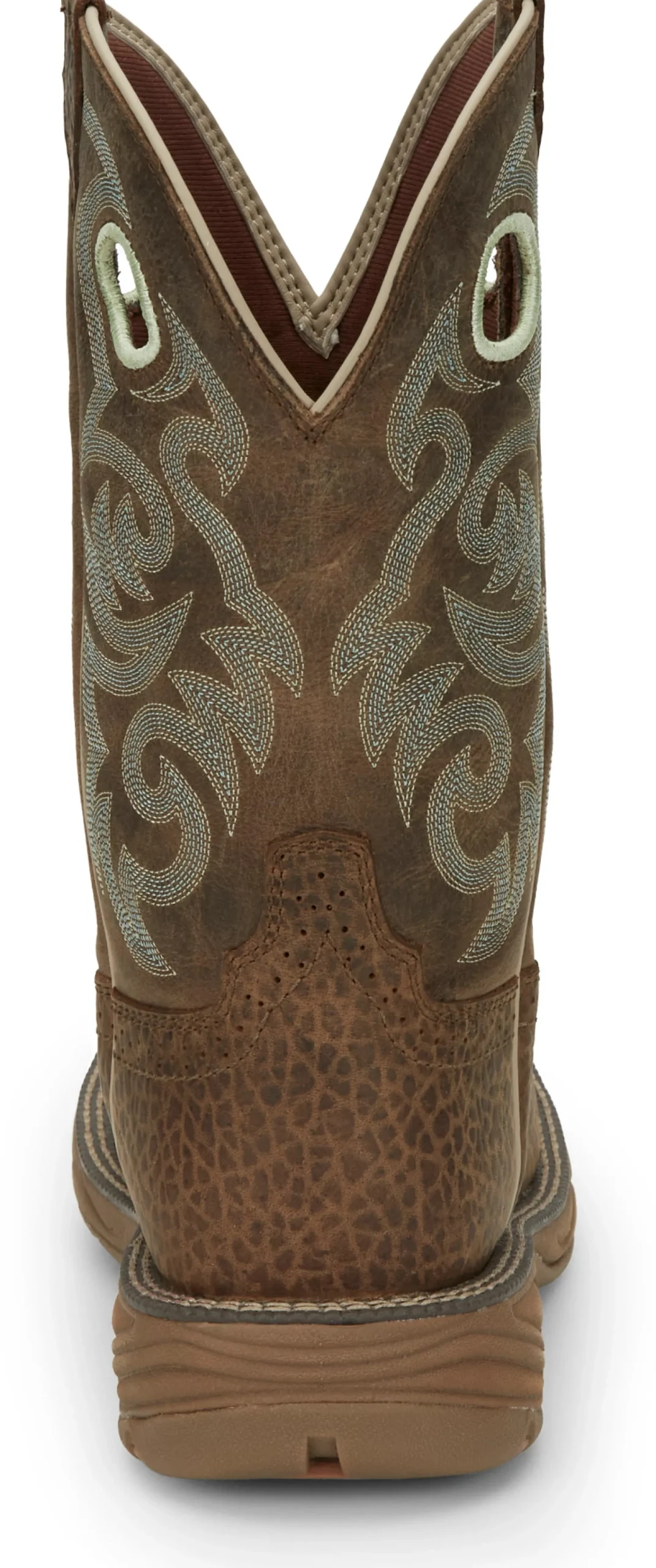 Justin Boots Rush 11" Western Work Mocha Brown