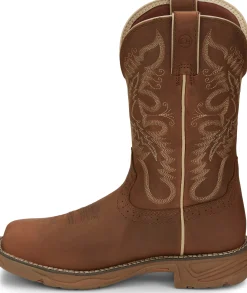 Justin Boots Rush 11" Women's Waterproof Work Boot Rustic Tan Sale