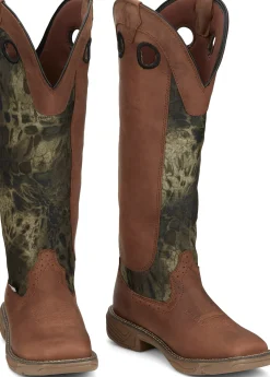 Justin Boots Rush Strike 17" Women'S Snake Resisting Boot Russett Clearance