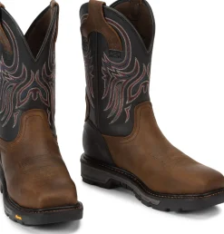 Justin Boots Tanker 11" Steel Toe Walnut Outlet