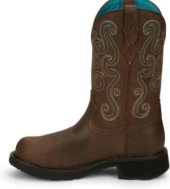 Justin Boots Tasha 11" Steel Toe Waterproof Work Boot Brown New