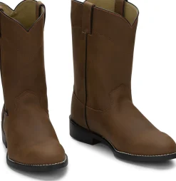 Justin Boots Temple 10" Roper Clay Brown Outlet