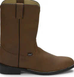 Justin Boots Temple 10" Roper Clay Brown Outlet