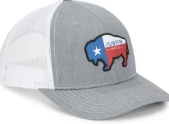 Justin Boots Texas Buffalo Cap Grey New