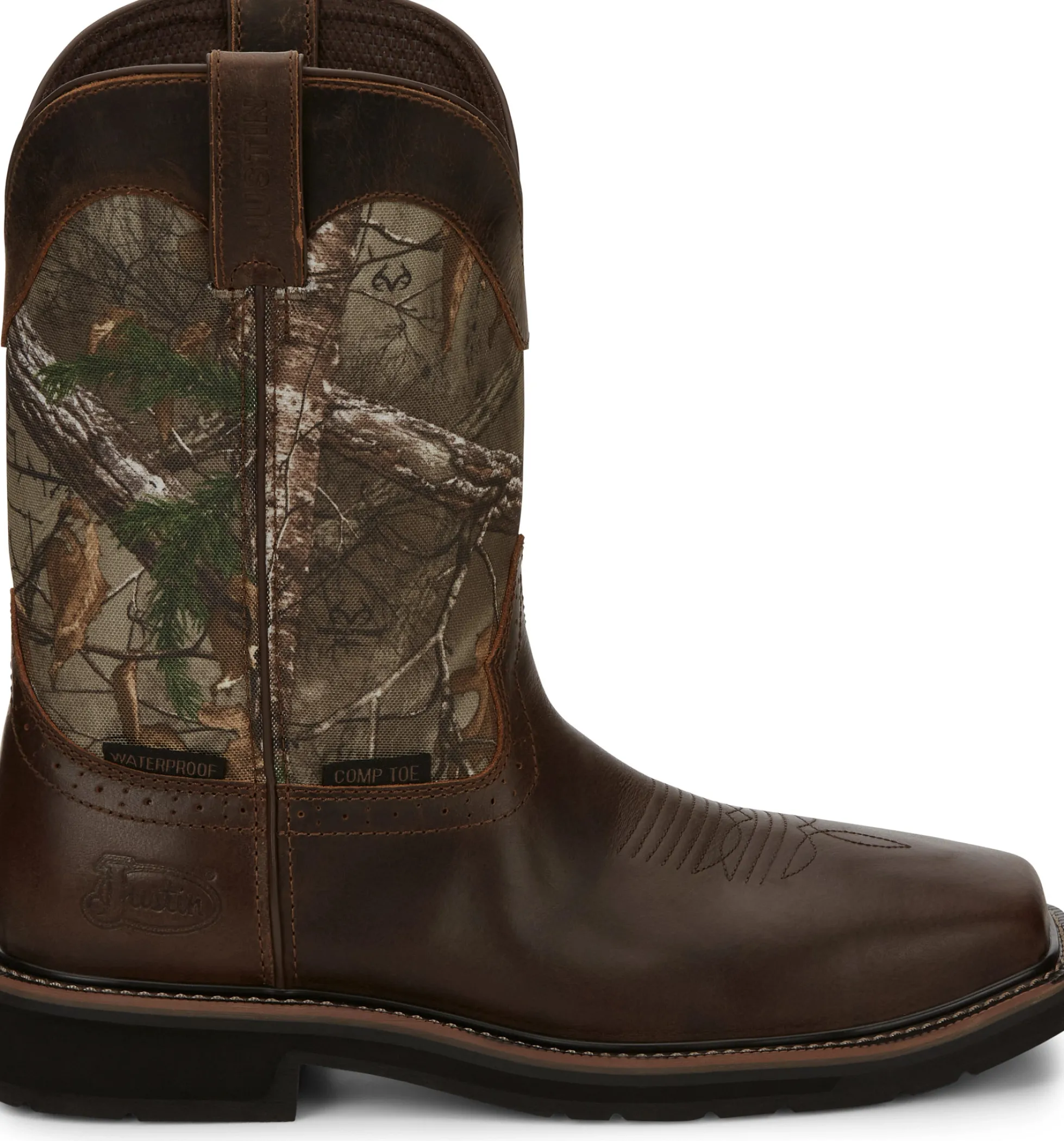 Justin Boots Trekker 11" Waterproof Comp Toe Chocolate Online