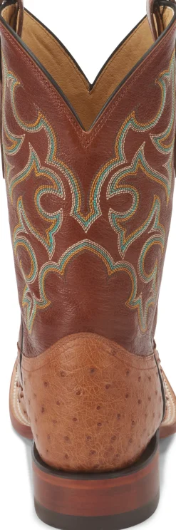 Justin Boots Truman 11" Full Quill Ostrich Cognac Discount