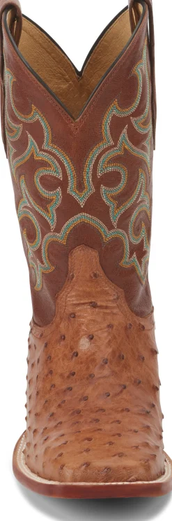 Justin Boots Truman 11" Full Quill Ostrich Cognac Discount