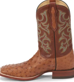 Justin Boots Truman 11" Full Quill Ostrich Cognac Discount