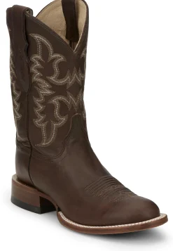 Justin Boots Wayne 11" Western Chocolate Fargo Clearance