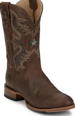 Justin Boots Wells 11" Western Rich Mahogany Discount