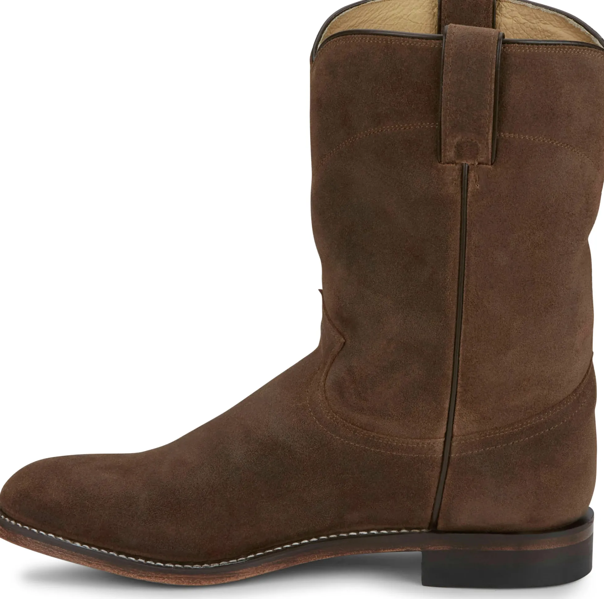 Justin Boots Wes 10" Suede Roper Almond Discount