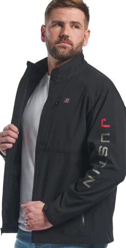 Justin Boots Wind/Water Resistant Jacket Solid Black Outlet
