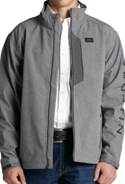 Justin Boots Wind/Water Resistant Jacket Grey Heather Online