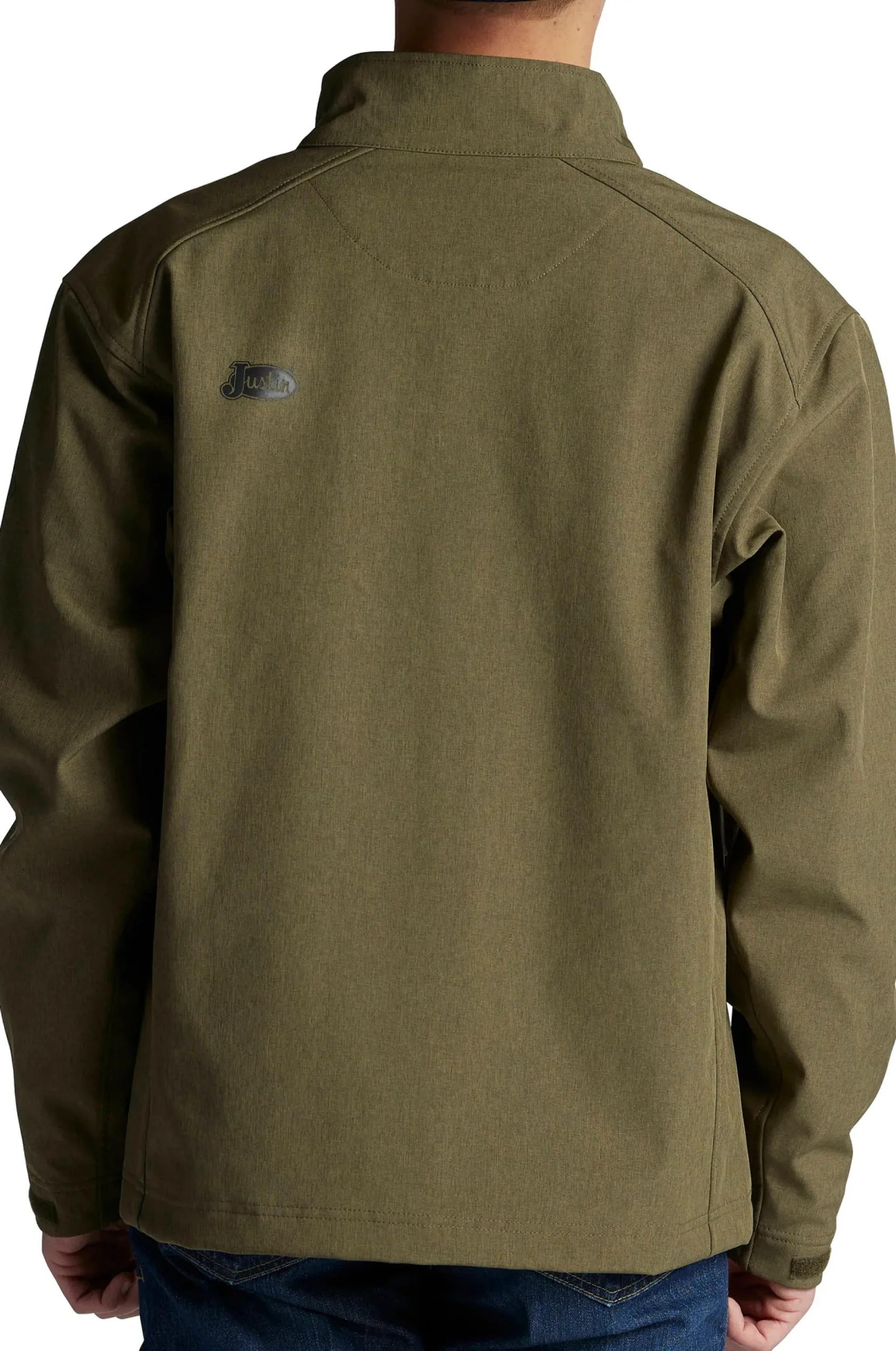 Justin Boots Wind/Water Resistant Jacket Olive Heather Clearance