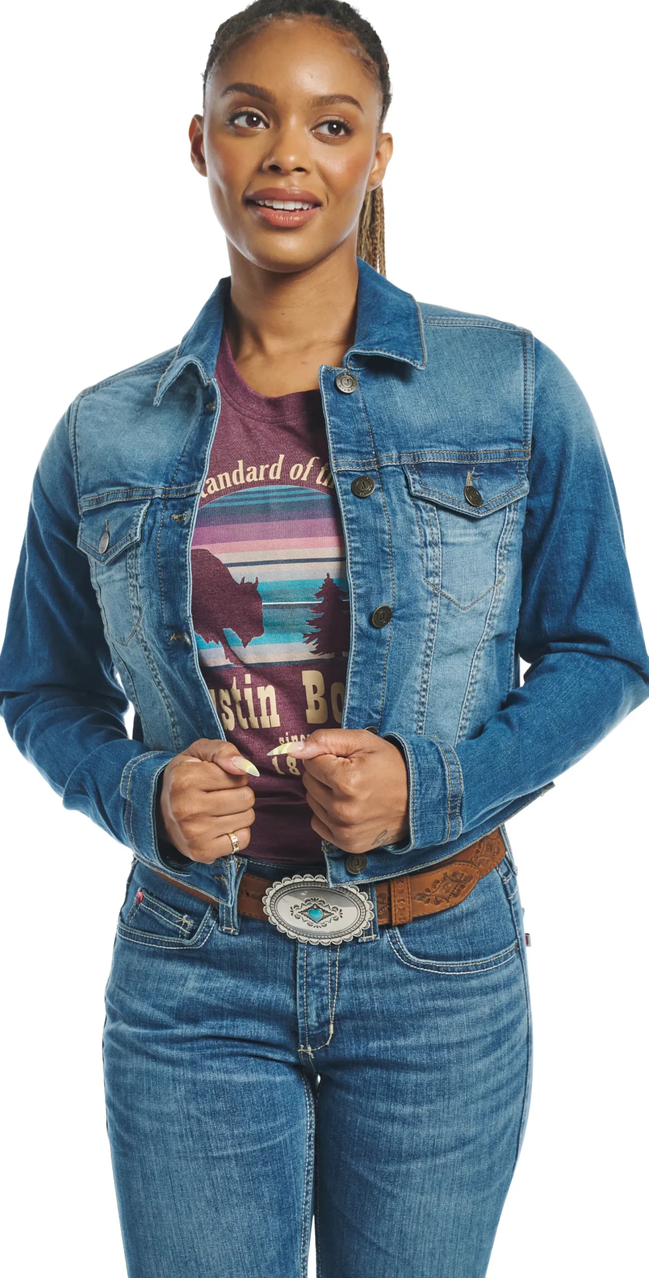 Justin Boots Women's Jacket Denim Best