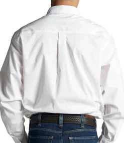 Justin Boots Woven Button Down Bright White Online