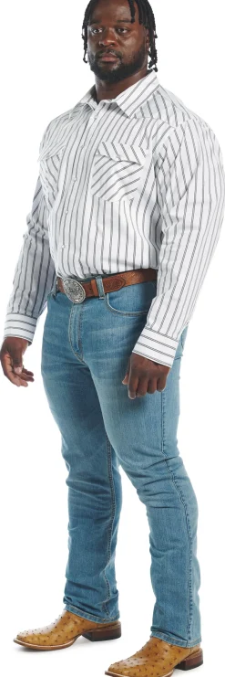 Justin Boots 1879 Straight Leg Light Wash Outlet