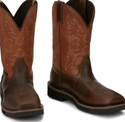 Justin Boots Actuator 11" Static Dissipative Comp Toe Brown Sale