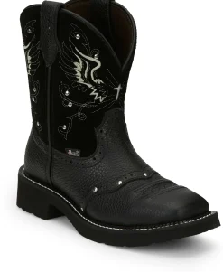 Justin Boots Andra 8" Western Black Hot