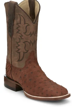 Justin Boots Belmont 11" Full Quill Ostrich Wild Brandy Sale