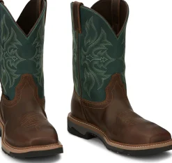 Justin Boots Bolt 11" Waterproof Comp Toe Cedar Best