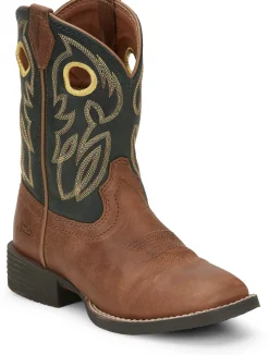Justin Boots Bowline Kids Western Boot Brown Best