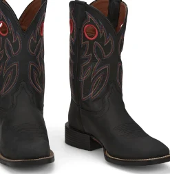 Justin Boots Bowline 11" Western Black New