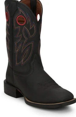 Justin Boots Bowline 11" Western Black New