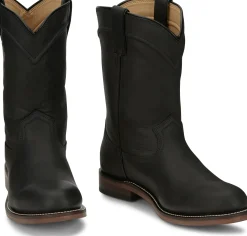 Justin Boots Braswell 10" Roper Black Online