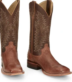 Justin Boots Breck 13” Smooth Ostrich Cognac Vintage Online