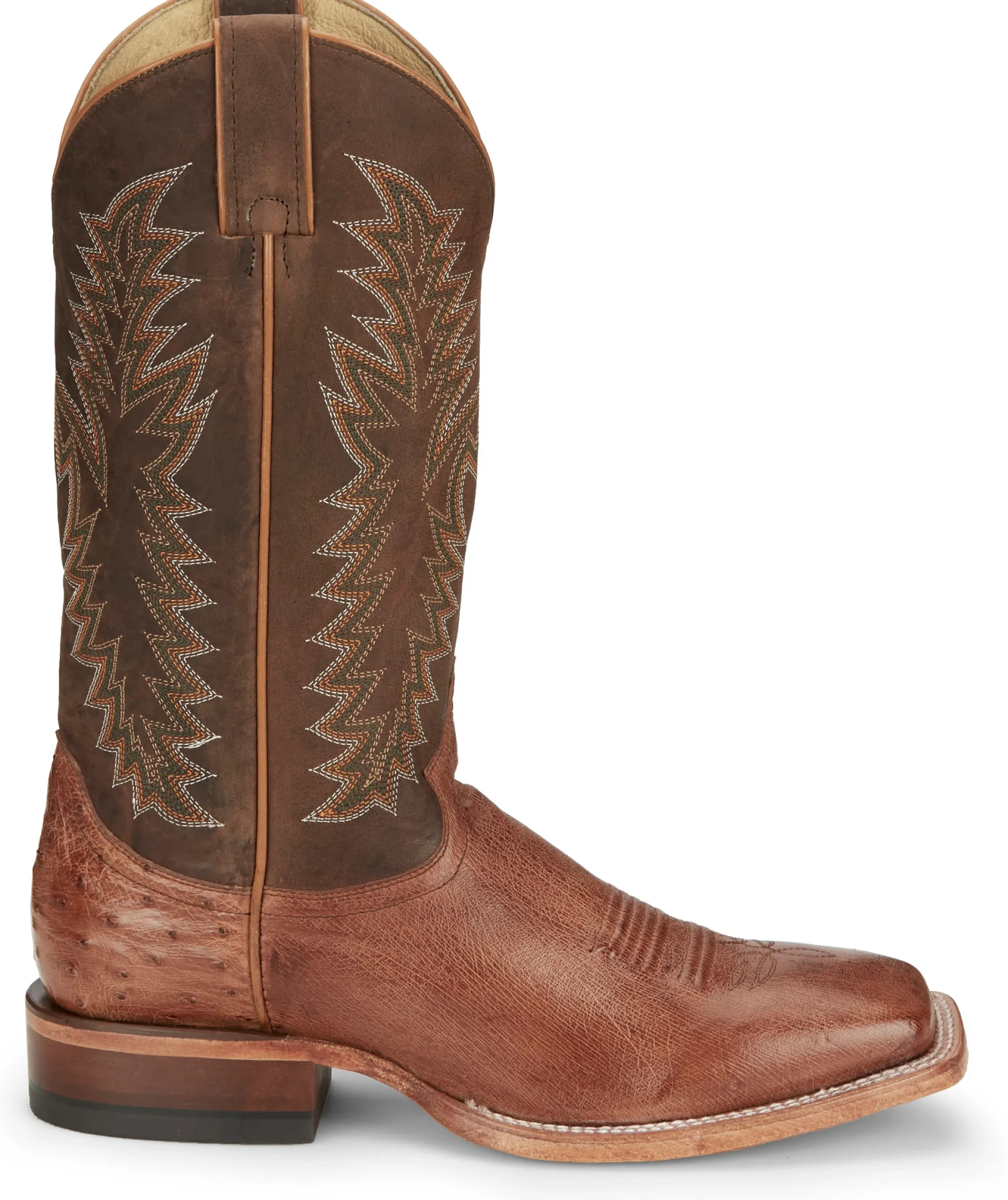 Justin Boots Breck 13” Smooth Ostrich Cognac Vintage Online