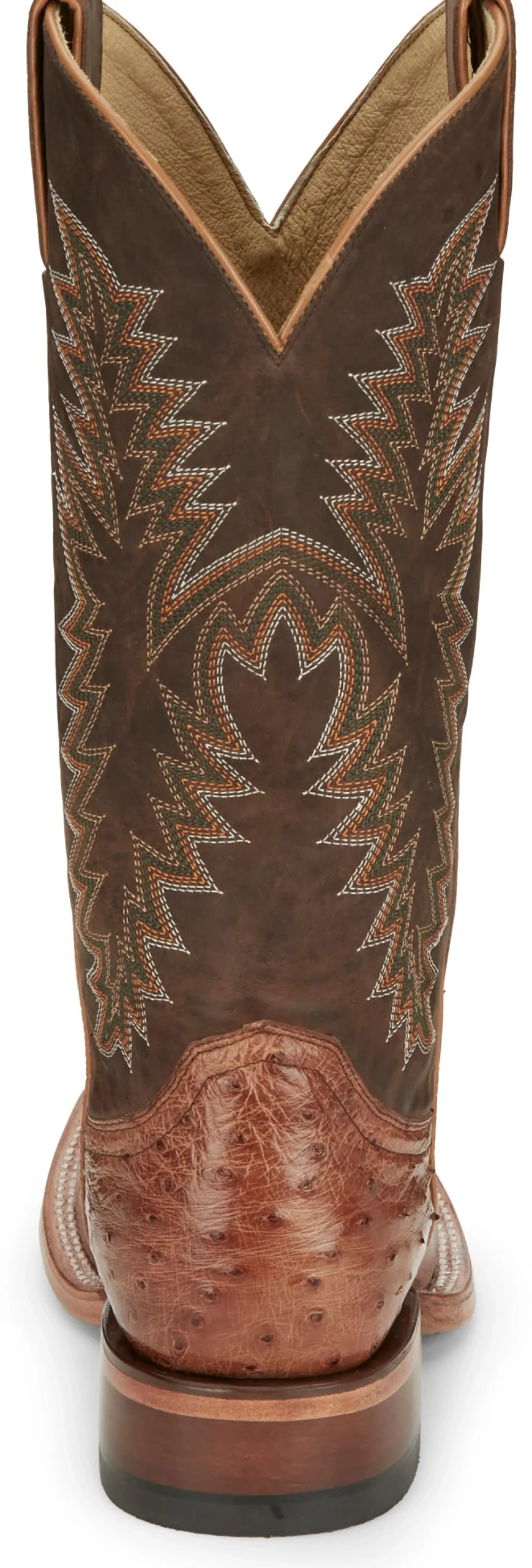 Justin Boots Breck 13” Smooth Ostrich Cognac Vintage Online