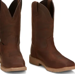 Justin Boots Buster II 11" Waterproof Steel Toe Pecan Best