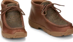 Justin Boots Cappie 4" Work Shoe Brown Ostrich Print