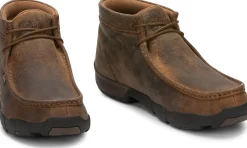 Justin Boots Cappie 4" Work Shoe Dark Brown Clearance