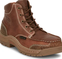 Justin Boots Corbett 5" Waterproof Alloy Toe Barley New
