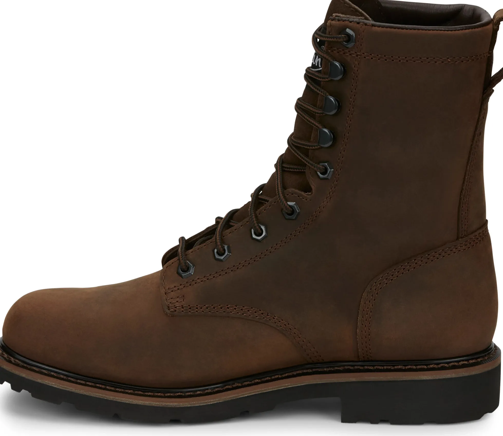 Justin Boots Drywall 8" Waterproof Steel Toe Brown Clearance