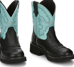 Justin Boots Gemma 8" Western Boot Black Hot