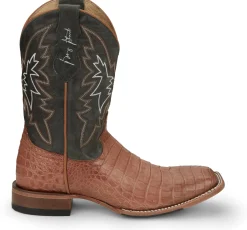 Justin Boots Haggard 11" Caiman Tan New