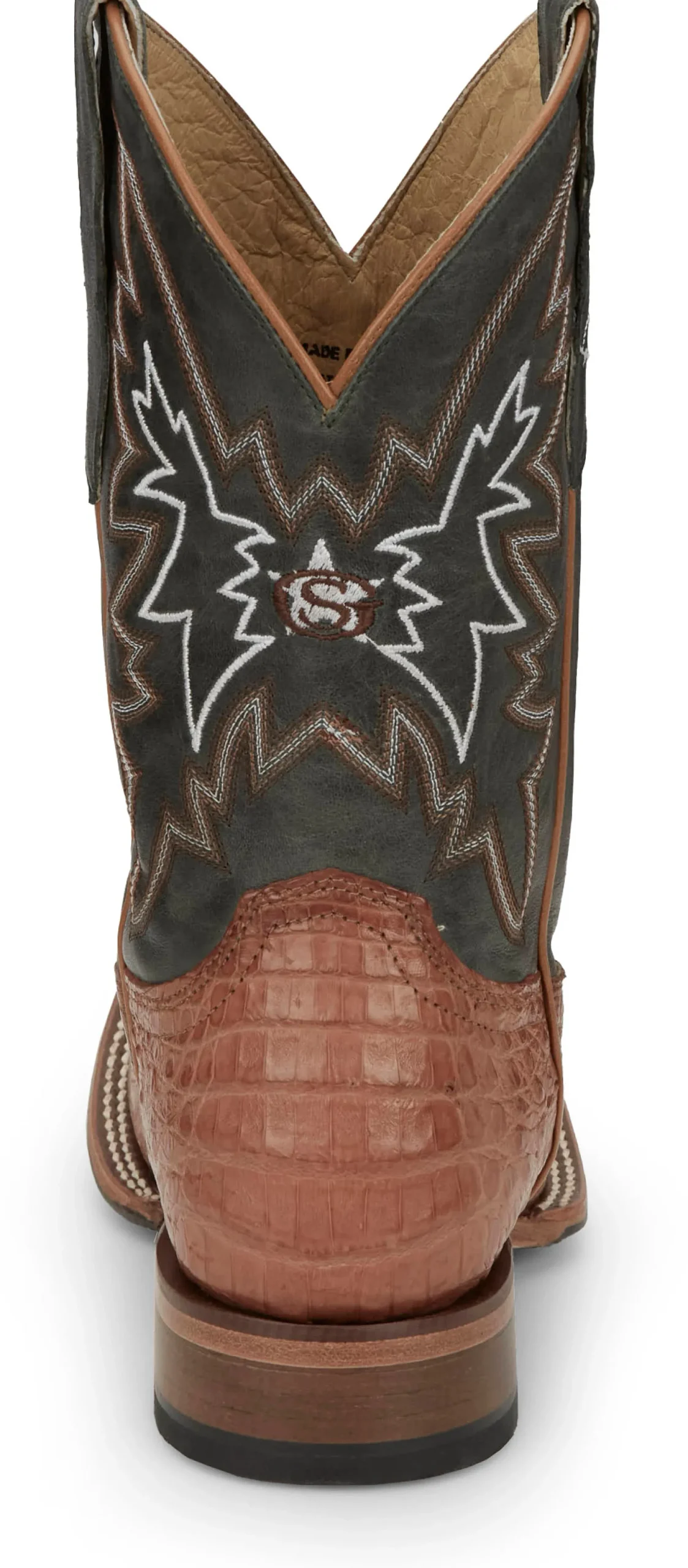 Justin Boots Haggard 11" Caiman Tan New