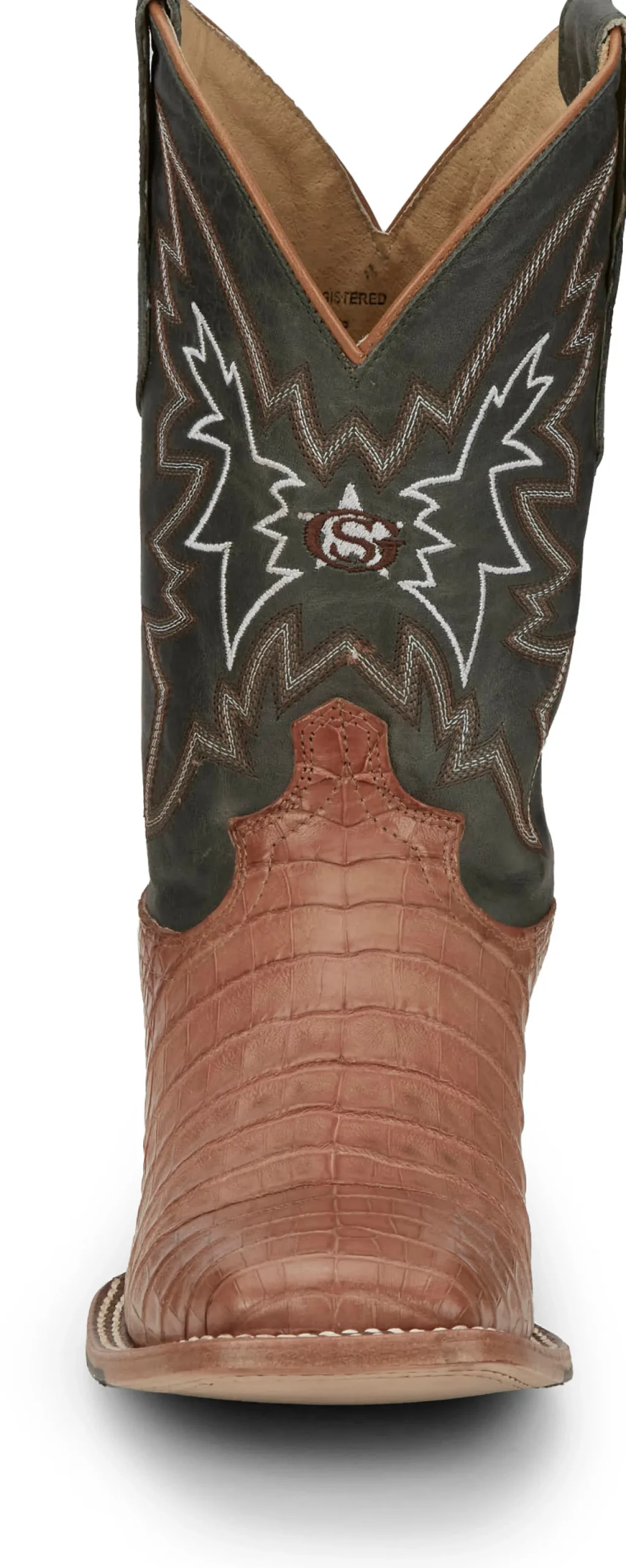 Justin Boots Haggard 11" Caiman Tan New