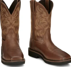 Justin Boots Handler 11" Comp Toe Brown New