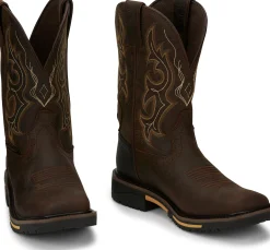 Justin Boots Joist 11" Waterproof Aged Brown Outlet