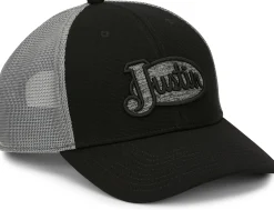 Justin Boots Justin Logo Cap Black/Silver Mesh